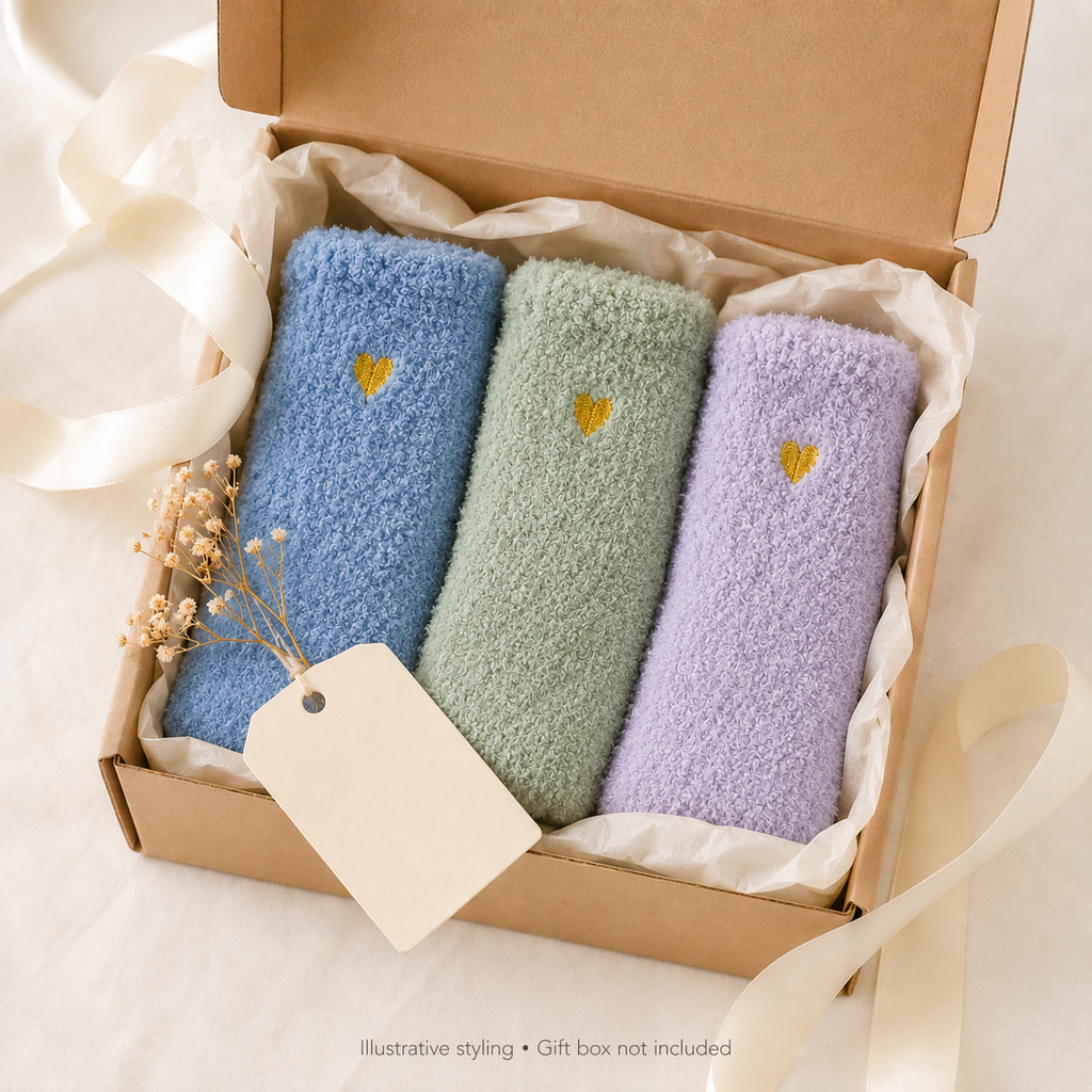 Women's Fluffy Bed Socks Cool & Calm — 3-Pair Sock Bundle
